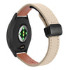 Correa de reloj de cuero de microfibra con hebilla magnética fina de 22 mm para Garmin Venu 3 (color albaricoque crema)
