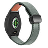 Correa de reloj de cuero de microfibra con hebilla magnética fina de 22 mm para Garmin Venu 3 (verde aguacate)