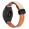 Correa de reloj de cuero de microfibra con hebilla magnética fina de 22 mm para Garmin Venu 2 (naranja Aima + albaricoque crema)