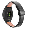 Correa de reloj de cuero de microfibra con hebilla magnética fina de 22 mm para Garmin Venu 2 (negra)