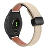 Correa de reloj de cuero de microfibra con hebilla magnética fina de 22 mm para Garmin Venu 2 (color albaricoque crema)
