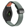 Correa de reloj de cuero de microfibra con hebilla magnética fina de 22 mm para Garmin Venu 2 (verde aguacate)