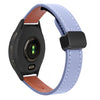 Para Garmin Venu 2 Correa de reloj de cuero de microfibra con hebilla magnética delgada de 22 mm (lavanda)