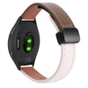Correa de reloj de cuero de microfibra con hebilla magnética fina de 22 mm para Garmin Vivoactive 4 (albaricoque y caramelo macchiato)