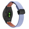 Correa de reloj de cuero de microfibra con hebilla magnética fina de 22 mm para Garmin Vivoactive 4 (lavanda)