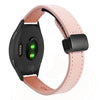 Correa de reloj de cuero de microfibra con hebilla magnética fina de 22 mm para Garmin Vivoactive 4 (rosa Sakura)
