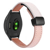 Correa de reloj de cuero de microfibra con hebilla magnética fina de 22 mm para Garmin Vivoactive 4 (rosa y albaricoque)
