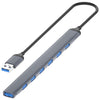 Estación de expansión de concentrador USB 3.0/2.0 con transmisión de datos ADS-303A Adaptador USB de 7 puertos