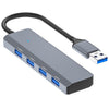 Estación de acoplamiento para computadora portátil con adaptador USB a concentrador USB 3.0 de 4 puertos de aleación de aluminio ADS-305A