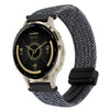 Correa de reloj trenzada con hebilla magnética de 18 mm para Garmin Venu 3S (gris metalizado)