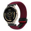 Correa de reloj trenzada con hebilla magnética de 18 mm para Garmin Venu 3S (rojo vino)