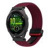 Correa de reloj trenzada con hebilla magnética de 18 mm para Garmin Forerunner 265S (rojo vino)