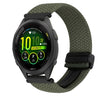 Correa de reloj trenzada con hebilla magnética de 18 mm para Garmin Forerunner 265S (verde oliva)