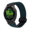 Correa de reloj trenzada con hebilla magnética de 18 mm para Garmin Forerunner 265S (verde bosque)