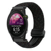 Correa de reloj trenzada con hebilla magnética de 18 mm para Garmin Forerunner 255S (negro Starlight)
