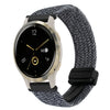 Correa de reloj trenzada con hebilla magnética de 18 mm para Garmin Venu 2S (gris metalizado)