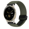 Correa de reloj trenzada con hebilla magnética de 18 mm para Garmin Venu 2S (verde oliva)