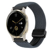 Correa de reloj trenzada con hebilla magnética de 18 mm para Garmin Venu 2S (gris espacial)