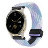 Correa de reloj trenzada con hebilla magnética de 18 mm para Garmin Venu 2S (violeta)