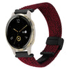 Correa de reloj trenzada con hebilla magnética de 18 mm para Garmin Venu 2S (negro, arena y rojo)