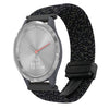 Correa de reloj trenzada con hebilla magnética de 18 mm para Garmin Vivomove 3S (estrellas negras)