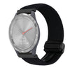 Correa de reloj trenzada con hebilla magnética de 18 mm para Garmin Vivomove 3S (negra)