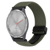 Correa de reloj trenzada con hebilla magnética de 18 mm para Garmin Vivomove 3S (verde oliva)