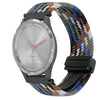 Correa de reloj trenzada con hebilla magnética de 18 mm para Garmin Vivomove 3S (color denim)