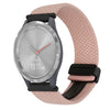 Correa de reloj trenzada con hebilla magnética de 18 mm para Garmin Vivomove 3S (rosa)