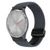 Correa de reloj trenzada con hebilla magnética de 18 mm para Garmin Vivomove 3S (gris espacial)