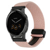 Correa de reloj trenzada con hebilla magnética de 18 mm para Garmin Vivoactive 4S (rosa)