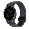 Correa de reloj trenzada con hebilla magnética de 18 mm para Garmin Vivoactive 4S (gris espacial)