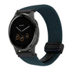 Correa de reloj trenzada con hebilla magnética de 18 mm para Garmin Vivoactive 4S (verde bosque)