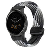 Correa de reloj trenzada con hebilla magnética de 18 mm para Garmin Vivoactive 4S (Z chocolate oscuro)