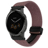 Correa de reloj trenzada con hebilla magnética de 18 mm para Garmin Vivoactive 4S (morado ahumado)