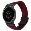 Correa de reloj trenzada con hebilla magnética de 18 mm para Garmin Vivoactive 4S (negro, arena y rojo)