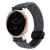 Correa de reloj trenzada con hebilla magnética de 18 mm para Garmin Active S (gris metalizado)