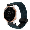 Correa de reloj trenzada con hebilla magnética de 18 mm para Garmin Active S (verde bosque)