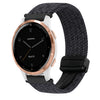 Correa de reloj trenzada con hebilla magnética de 18 mm para Garmin Active S (negro grafito)