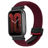 Correa de reloj trenzada con hebilla magnética de 20 mm para Amazfit Active (rojo vino)