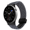 Correa de reloj trenzada con hebilla magnética de 20 mm para Amazfit GTR Mini (gris metalizado)