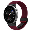 Correa de reloj trenzada con hebilla magnética de 20 mm para Amazfit GTR Mini (rojo vino)