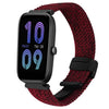 Correa de reloj trenzada de 20 mm con hebilla magnética para Amazfit Bip 3 Pro (negra, arena y roja)