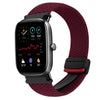Correa de reloj trenzada con hebilla magnética de 20 mm para Amazfit GTS4 Mini (rojo vino)