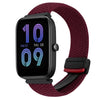 Correa de reloj trenzada de 20 mm con hebilla magnética para Amazfit Bip 3 (rojo vino)