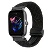 Correa de reloj trenzada de 20 mm con hebilla magnética para Amazfit GTS 3 (negro Starlight)