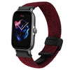 Correa de reloj trenzada de 20 mm con hebilla magnética para Amazfit GTS 3 (negra, arena y roja)