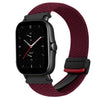 Correa de reloj trenzada de 20 mm con hebilla magnética para Amazfit GTS 2e (rojo vino)