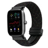Correa de reloj trenzada de 20 mm con hebilla magnética para Amazfit GTS 2 Mini (negro Starlight)