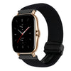 Correa de reloj trenzada de 20 mm con hebilla magnética para Amazfit GTS 2 (negra)